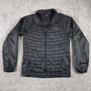 North Face ThermoBall Jacket Mens Small Insulated Quilted Puffer Nylon Black